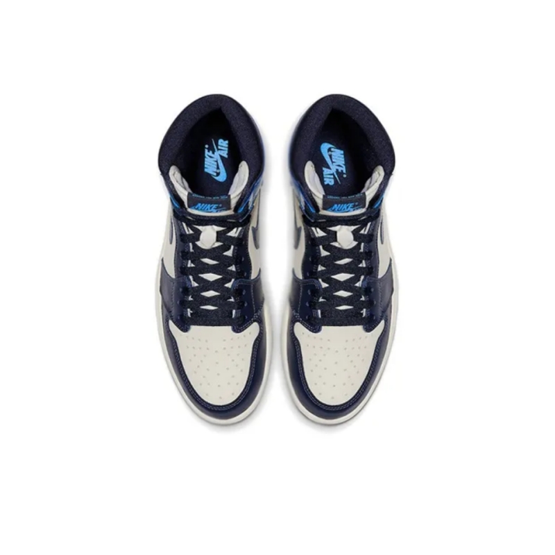 Air Jordan 1 Retro High OG “SAIL/Obsidian/University Blue” 555088-140